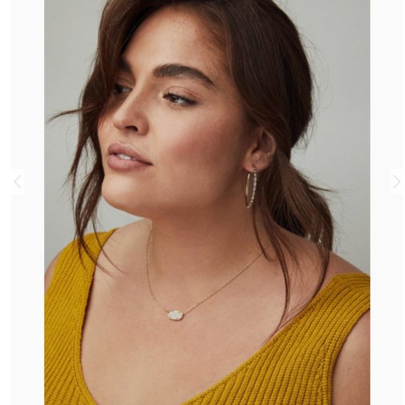 KENDRA SCOTT ELISA GOLD PENDANT IN PLATINUM DRUSY - Picture 7 of 7